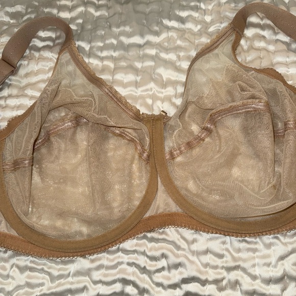 Wacoal 855186 Retro Chic Chantilly Lace Bra 32G in Toast  / Nude / Tan New - Picture 6 of 9